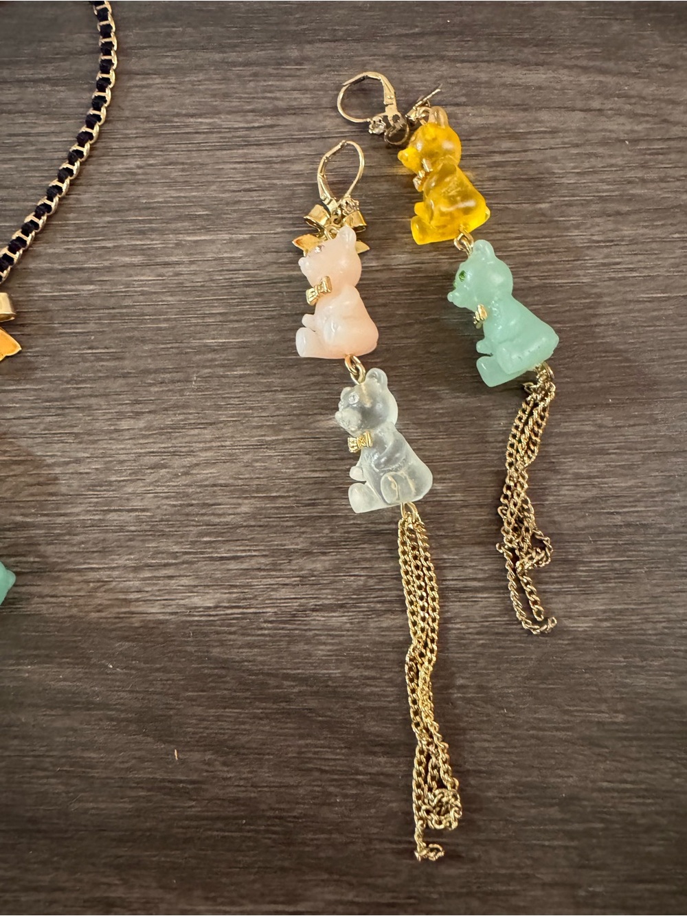 Betsey Johnson Gummy Bear Necklace & Earrings Set NWT Candy Charm Jewelry - Picture 5 of 12